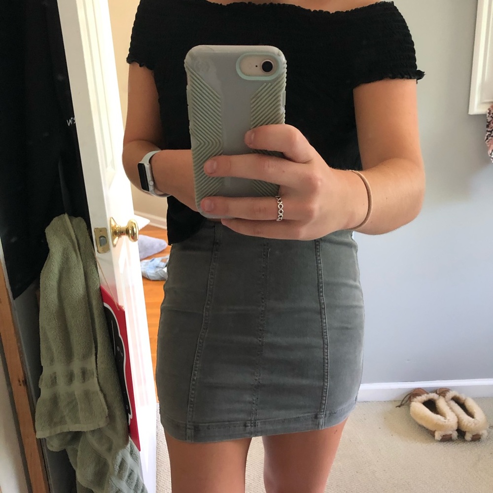 Free People Modern Femme Denim Mini Skirt